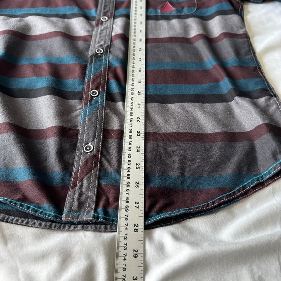 Burnside Mens Cotton Blend Long Sleeve Button Up Casual Dress Shirt Size Large - Picture 10 of 15